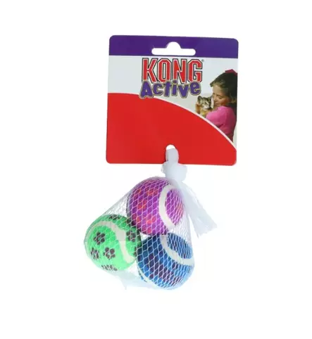 Kong Cat Active tennispallot kulkusilla 3 kpl - Kissan pallot - 5580 - 1
