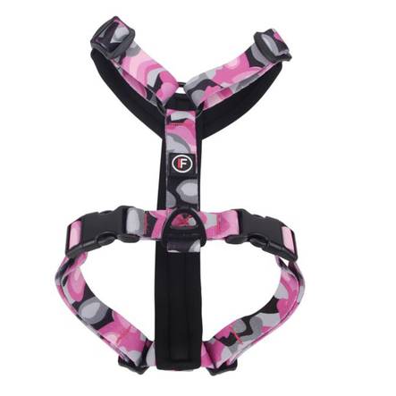 Finnero Camocolor Y-valjas pinkki XS - Koiran valjaat - 4623 - 2