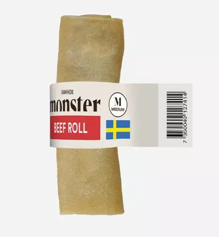Monster Rawhide Beef Roll XL naudannahkainen puruluu - Nahkaluut - 6223 - 1