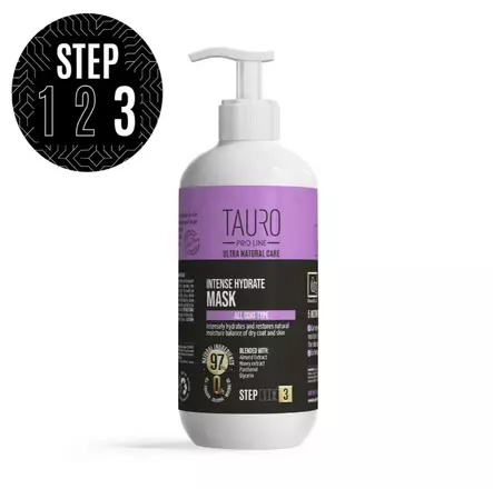 Tauro Natural Care Intense Hydrate syväkosteuttava maski koirille ja kissoille 400 ml - Koiran shampoot ja hoitotuotteet - 5726 - 1