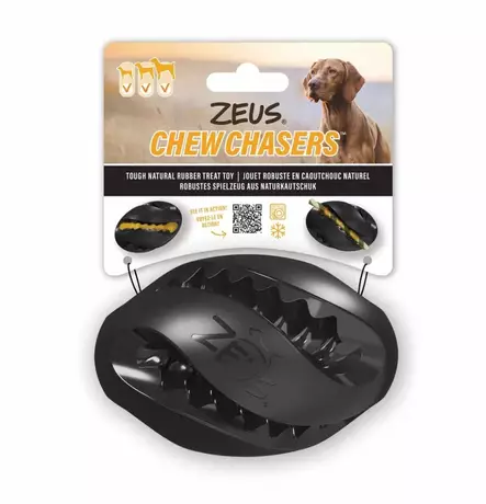 Zeus Chewchasers Treat Rugby Ball 12,5 cm koiran aktivointilelu - Koiran kumi- ja lateksilelut - 5618 - 1