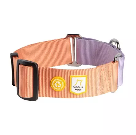 Woolly Wolf puolikiristävä panta salmon pink S - Koiran tekstiilipannat - 6318 - 1