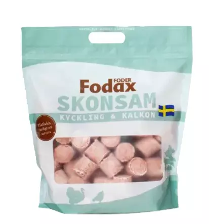 Fodax Skonsam kana-kalkkuna koiran täysravinto raakaruoka 1,5 kg - Fodax raakaruoat - 6478 - 1